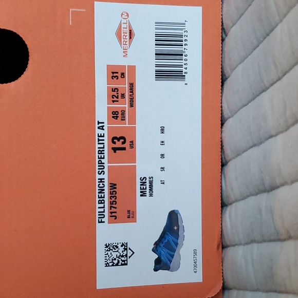 Merrell Fullbench Superlite AT Shoes, Size 13W, Blue - Picture 5 of 5